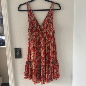 olympia elizabeth Red Floral Sundress